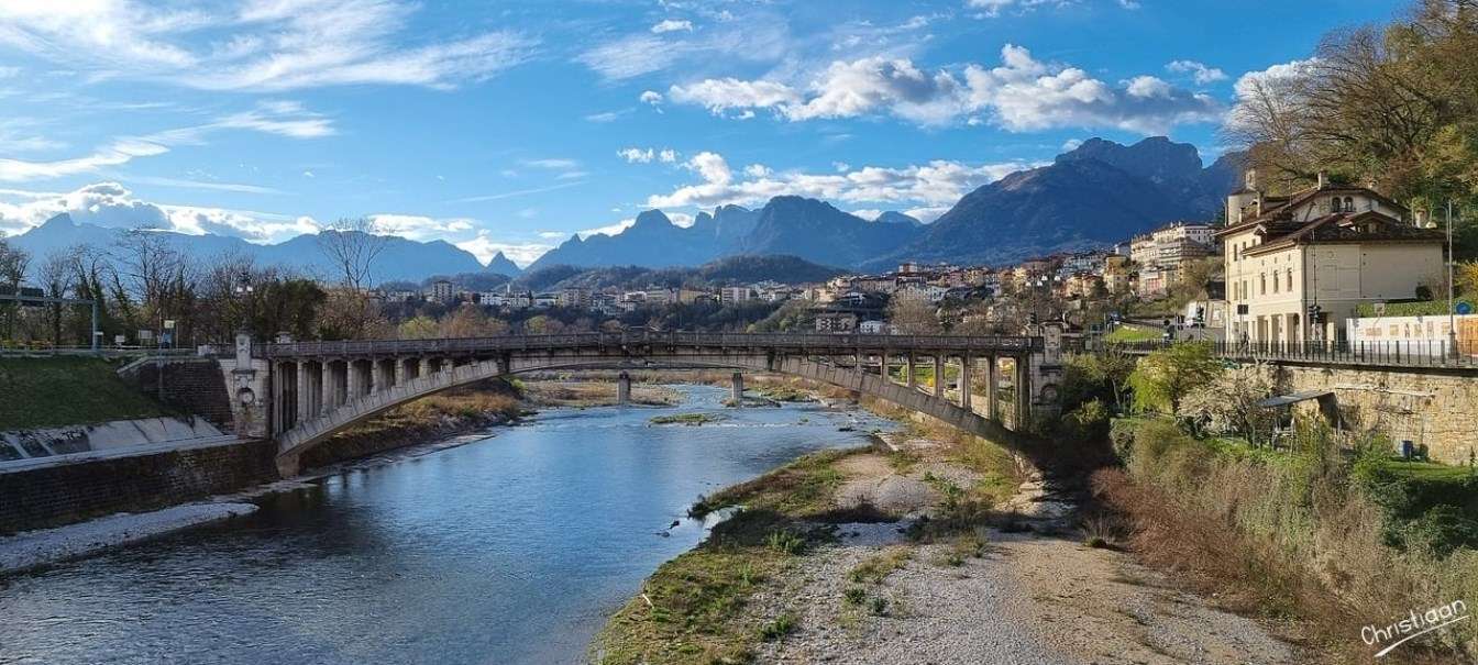 Most, rzeka, Belluno. puzzle online