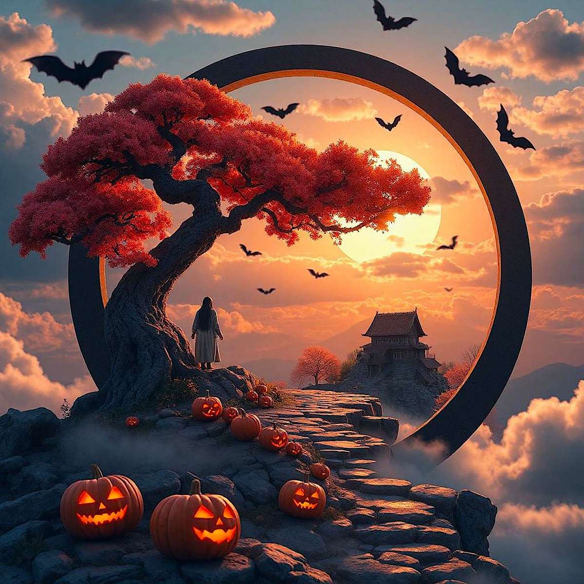 Magiczne Halloween puzzle online