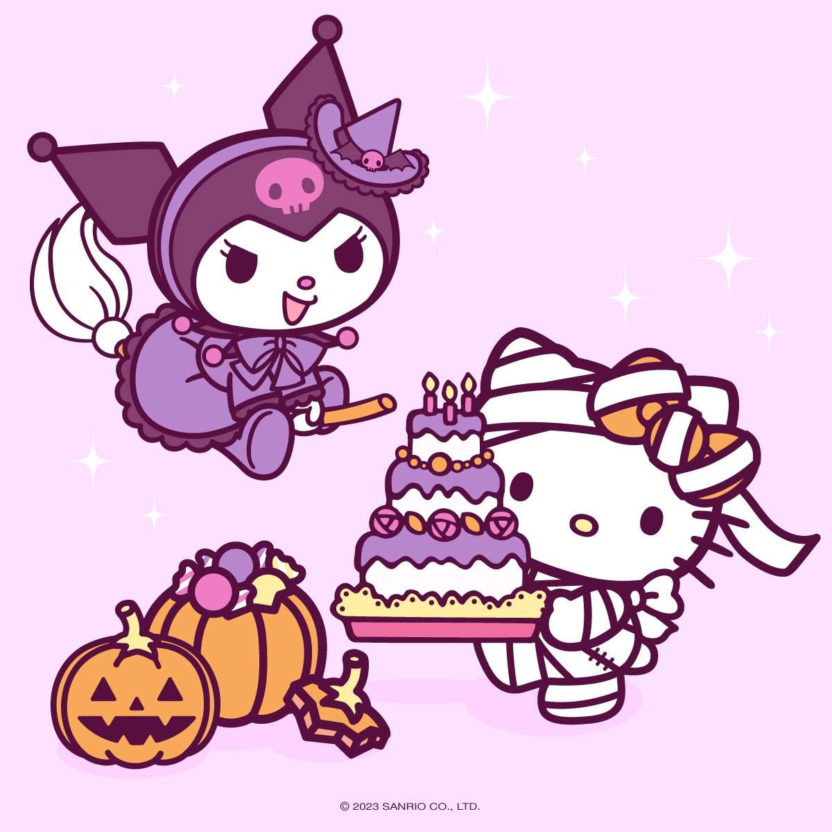 Halloween Kuromi i Hello Kitty puzzle online