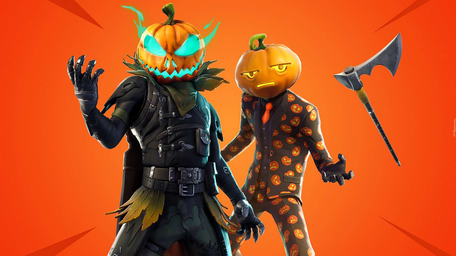 Postacie z gry Fortnite edytowanej na Halloween puzzle online