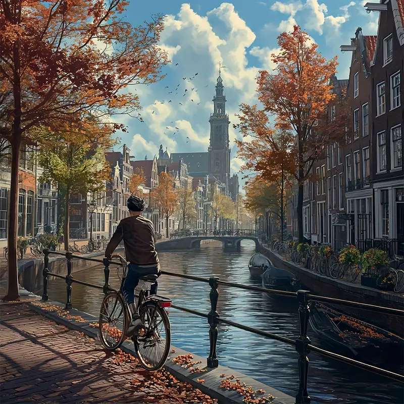 wycieczka rowerowa po Amsterdamie puzzle online